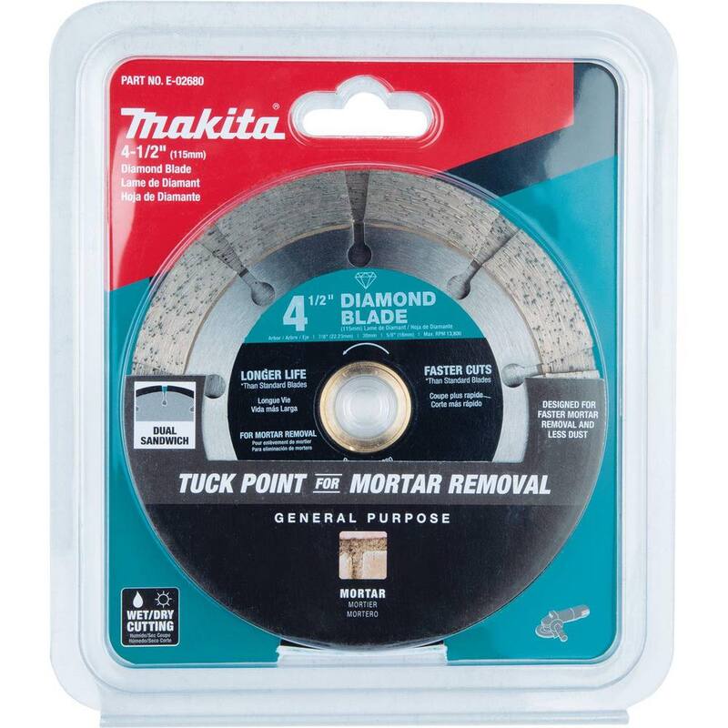 Makita 4-1/2 in. Doble Hoja de punta de diamante para juntas en forma de sándwich - E-02680