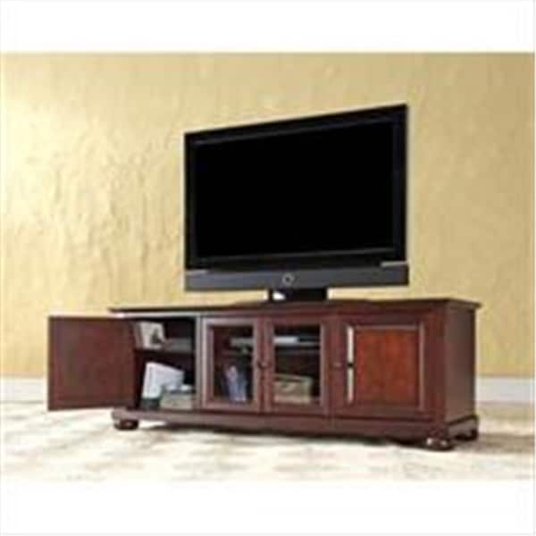 Abacus Crosley Furniture  Alexandria 60 in. Low Profile TV Stand in Vintage Mahogany Finish - AB96687