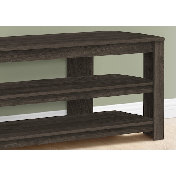 Monarch Specialties Tv Stand, 42 Inch, Console, Storage Shelves, Living Room, Bedroom, Brown Laminate - I 2514