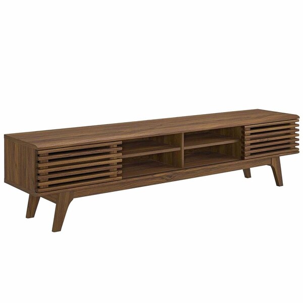 Modway Furniture 70 in. Render Entertainment Center TV Stand, Walnut Walnut - EEI-3303-WAL-WAL