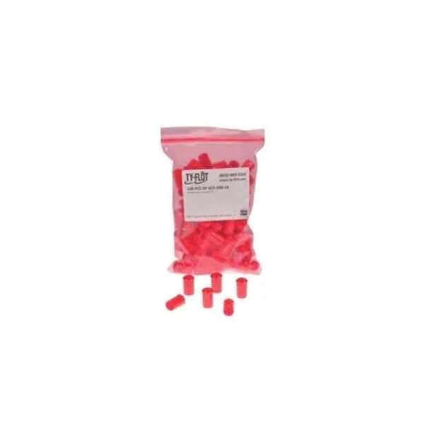 Ty-Flot Tube Cap, 1/4 in, Red, PK100 - VCF25016RD