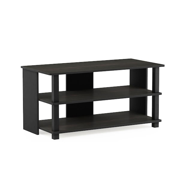 Furinno 17076EX-BK Sully 3-Tier TV Stand for TV up to 40 Espresso & Black - 17076EX/BK