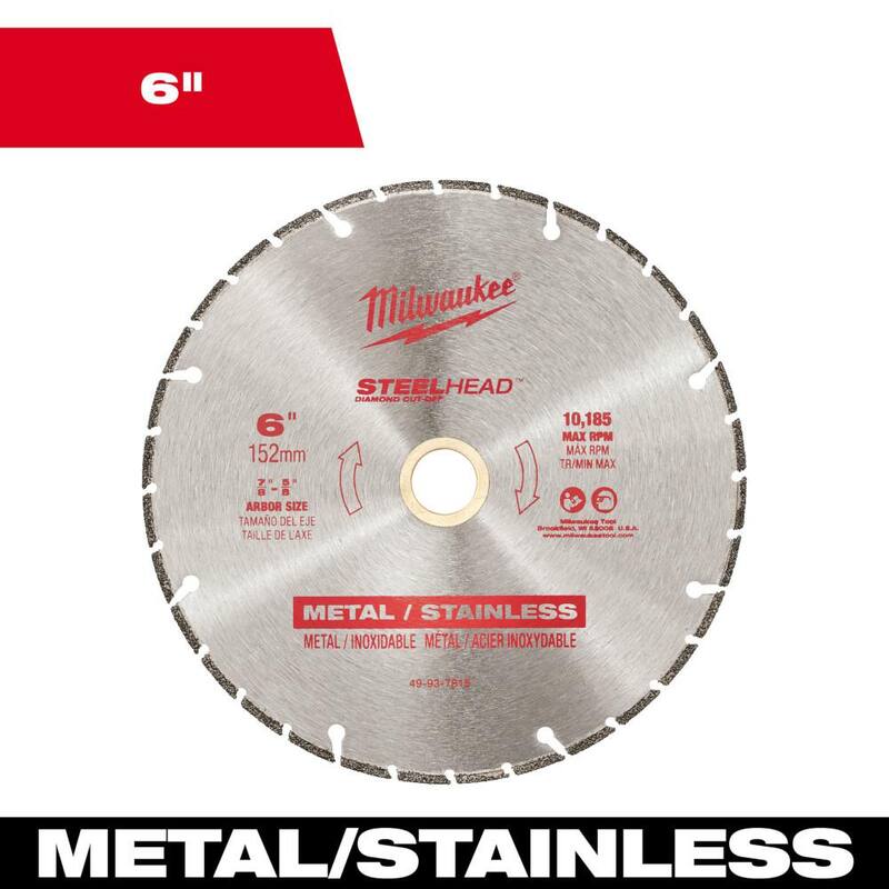 Disco de corte de diamante Steelhead de 6 pulgadas Milwaukee - 49-93-7815