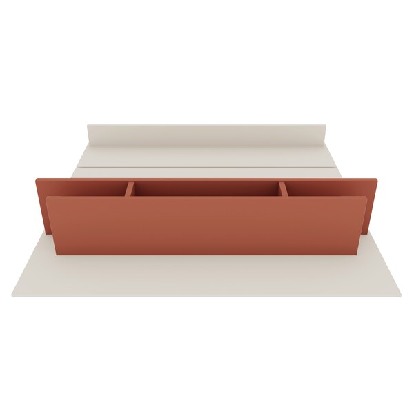 Manhattan Comfort Tribeca 62.99 Floating Entertainment Center, Off White/Orange Pink - 1PMC85