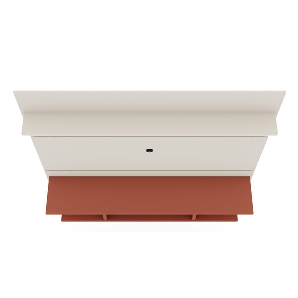 Manhattan Comfort Tribeca 62.99 Floating Entertainment Center, Off White/Orange Pink - 1PMC85