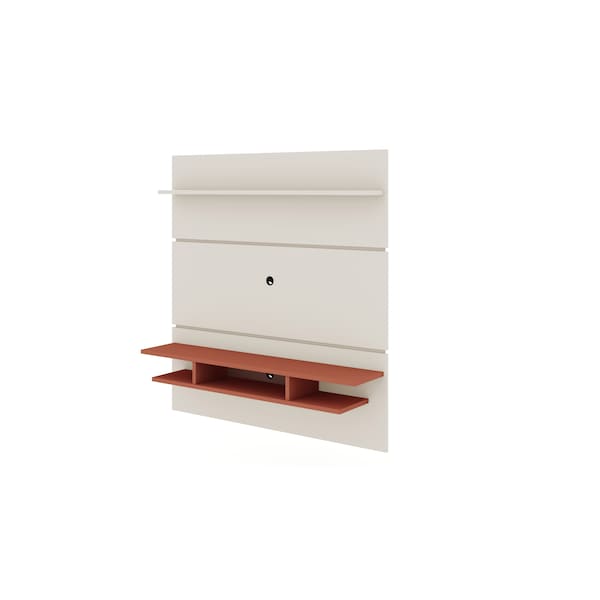 Manhattan Comfort Tribeca 62.99 Floating Entertainment Center, Off White/Orange Pink - 1PMC85