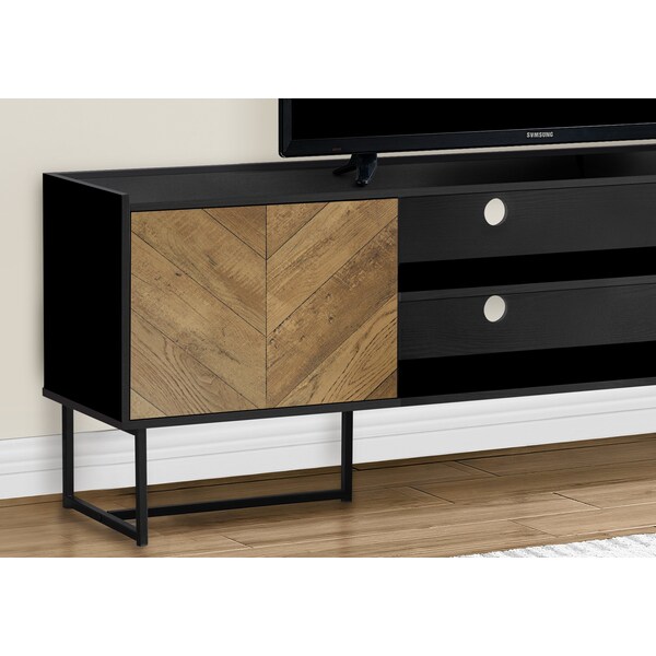 Monarch Specialties Tv Stand, 72 Inch, Console, Storage Cabinet, Living Room, Bedroom, Brown And Black Laminate - I 2752