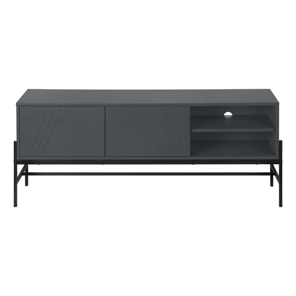 Monarch Specialties Tv Stand, 60 Inch, Console, Storage Cabinet, Living Room, Bedroom, Grey Laminate - I 2739