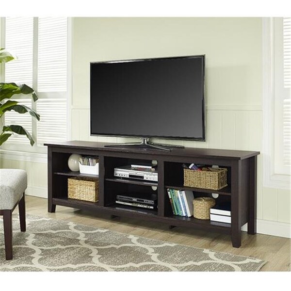 Walker Edison Furniture Walker Edison W70CSPES 70 x 24 in. Essentials TV Stand - Espresso - W70CSPES