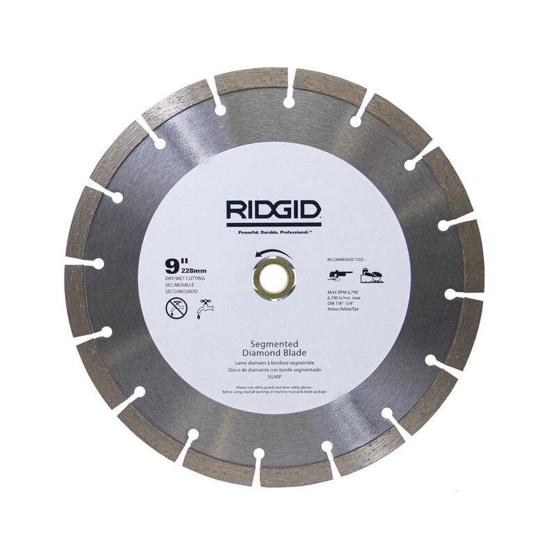Hoja de Diamante Segmentada de 9 pulgadas RIDGID - HD-SG90P