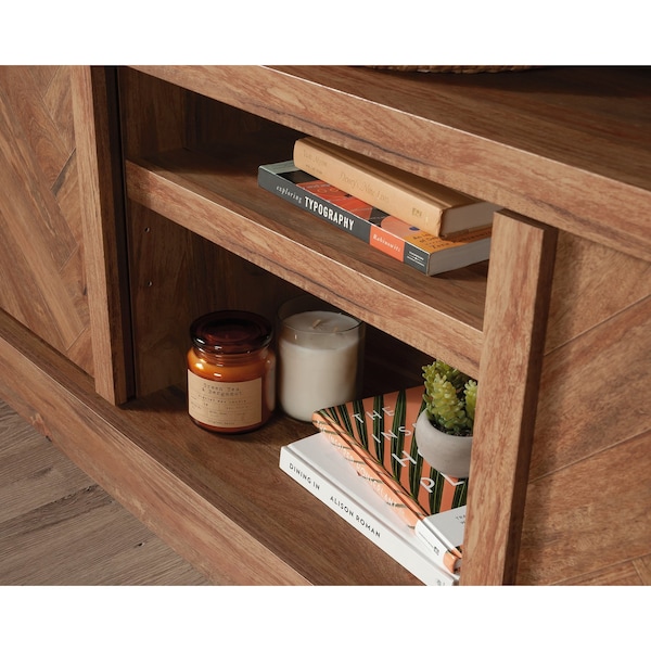 Sauder Cannery Bridge Credenza Sm W/herringbone , Accommodates up to a 65 in. TV weighing 70 lbs - 430274