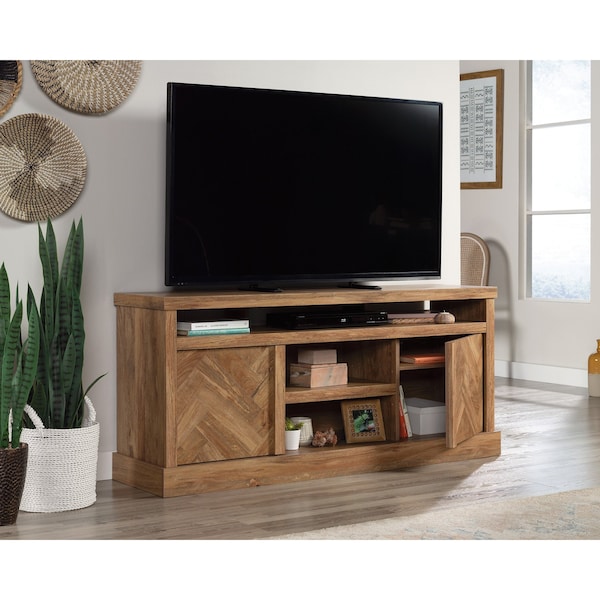 Sauder Cannery Bridge Credenza Sm W/herringbone , Accommodates up to a 65 in. TV weighing 70 lbs - 430274