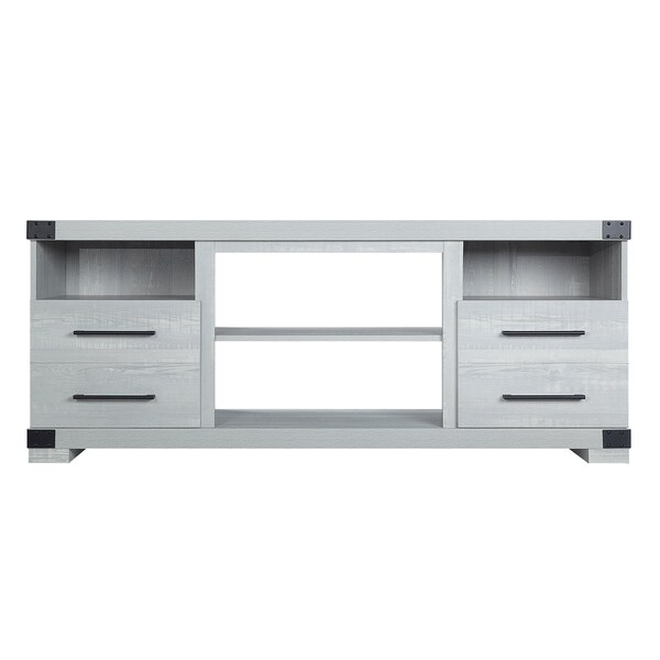 Manhattan Comfort Richmond 60" TV Stand with 2 Drawers and 4 Shelves in Grey - TVFP1-GY