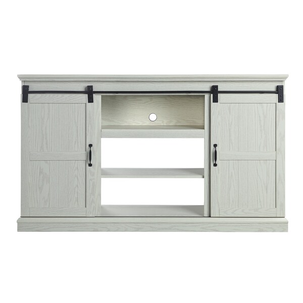 Manhattan Comfort Myrtle 60" TV Stand with 2 Sliding Doors in Cream Oak - TVFP2-CR