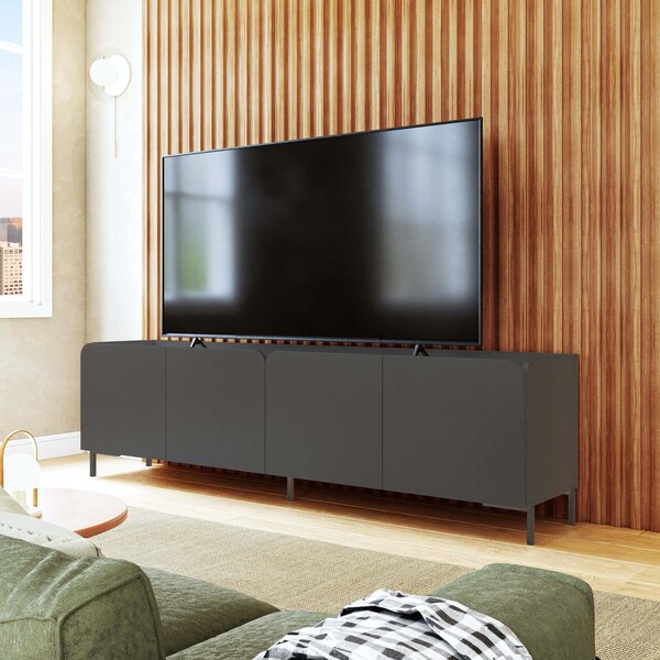 Manhattan Comfort Bogardus 70.86 TV Stand in Black - TV-320AMC153