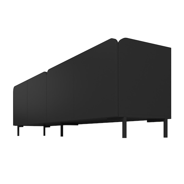 Manhattan Comfort Bogardus 70.86 TV Stand in Black - TV-320AMC153