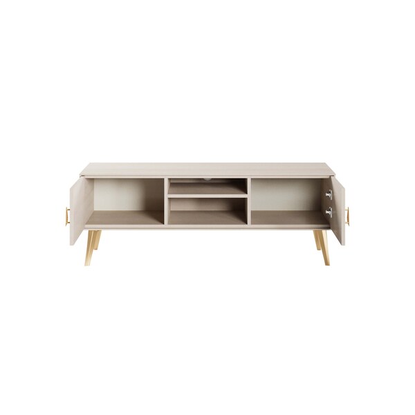 Manhattan Comfort Haley TV Stand 55.10 in White in White - TV005-WH