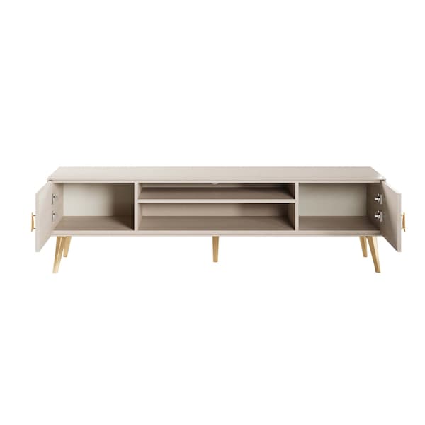 Manhattan Comfort Haley TV Stand 70.9 in White in White - TV004-WH