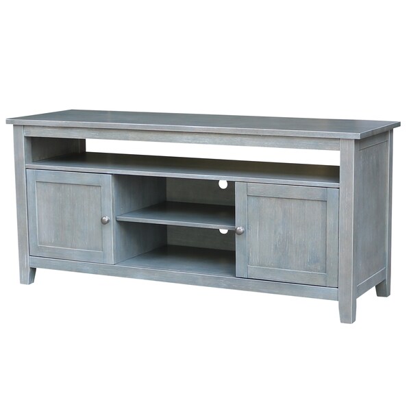 International Concepts Entertainment / TV Stand with 2 Doors, Heather Grey-Antique Washed - TV105-51