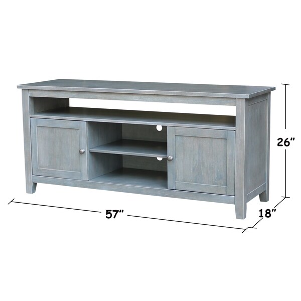 International Concepts Entertainment / TV Stand with 2 Doors, Heather Grey-Antique Washed - TV105-51