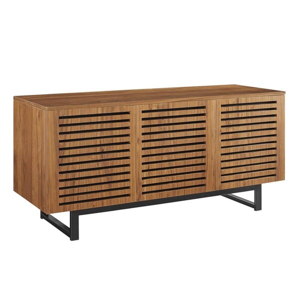 Modway Furniture 25.5 x 55 x 19.5 in. Modern Parker TV Stand, Walnut - EEI-4764-WAL