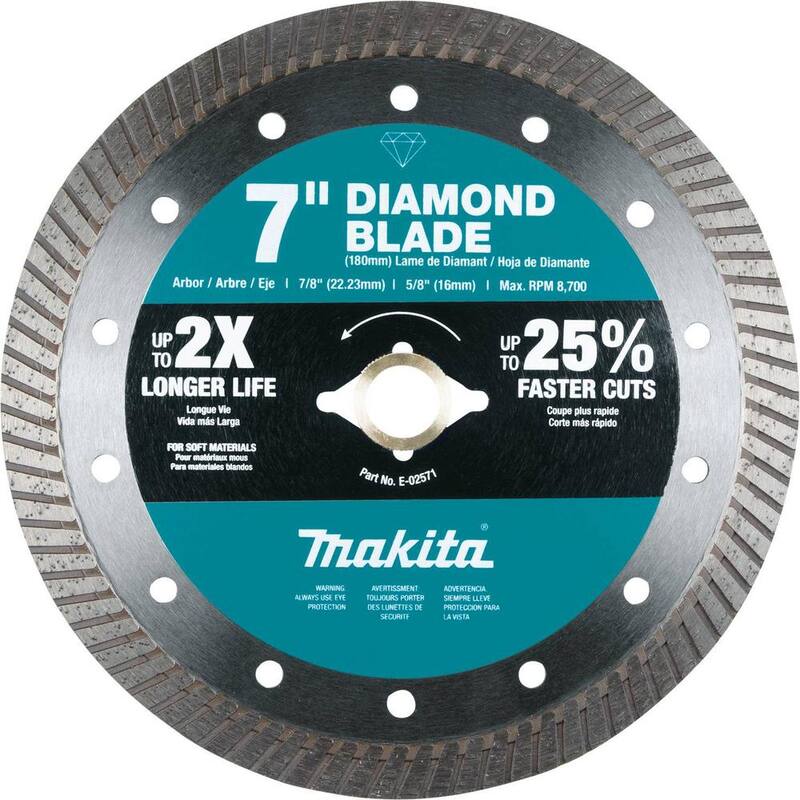 Makita 7 pulgadas. Hoja de diamante, Turbo, Material blando - E-02571