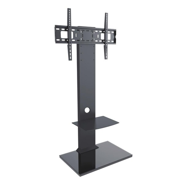 Tygerclaw TV Stand for 32-55 in. Flat Panel TV, Black - LCD84112BLK