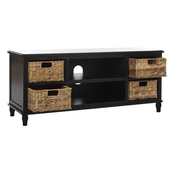 Safavieh Rooney Tv Unit- Distressed Black - 20.1 X 15.7 X 47.2 In. - AMH5745A