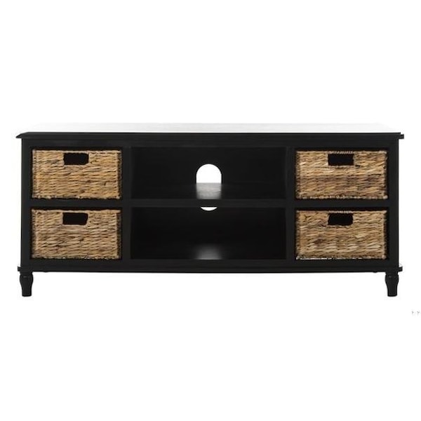 Safavieh Rooney Tv Unit- Distressed Black - 20.1 X 15.7 X 47.2 In. - AMH5745A