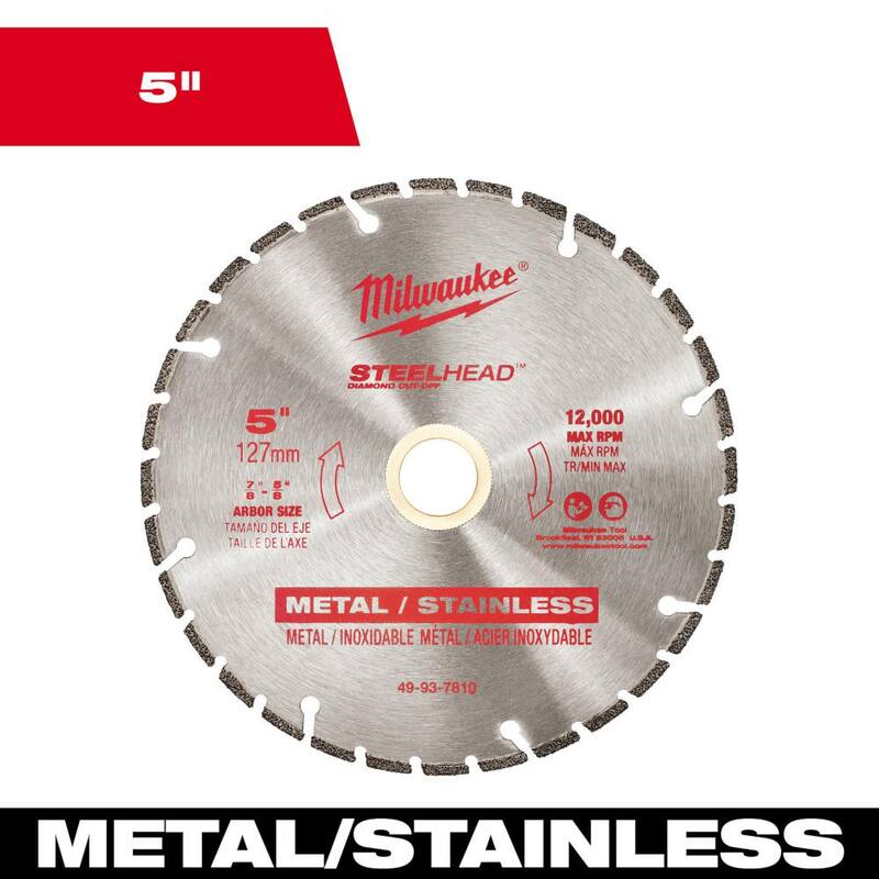 Milwaukee 5 pulgadas Steelhead Diamond Cut Off Blade - 49-93-7810