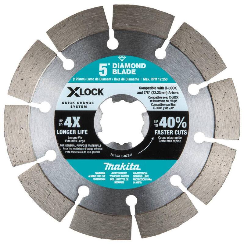Makita X-LOCK 5 pulgadas. Disco de Diamante Segmentado para Corte de Albañilería - E-07238
