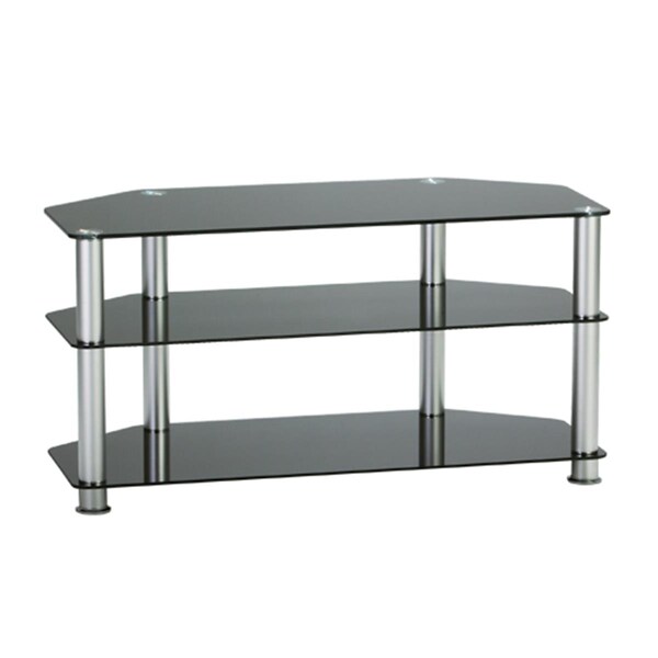 Tygerclaw 3-Layers Tv Stand With Black Color Glass - Black - LCD8405