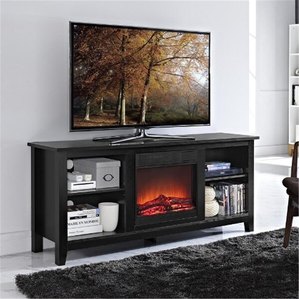 Livewire Walker Edison Furniture Black Wood TV Stand - 58 in. - LI143255