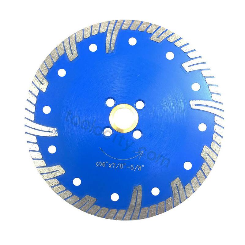 Cuchilla de diamante turbo de borde continuo para cortar granito/concreto de 6 pulgadas de calidad profesional (paquete de 3) - TBBlue0060-3