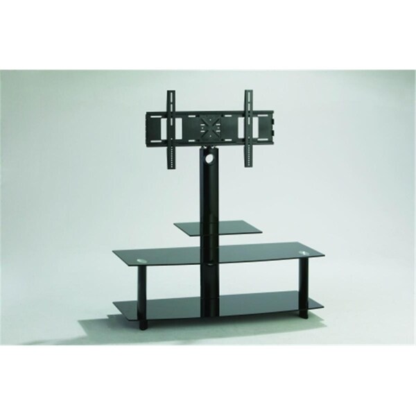 Tygerclaw 3-Layers Tv Stand With 37 In. - 60 In. Mounting Bracket- 1 Small Plus 2 Wide - Black - LCD8401BLK