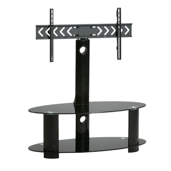 Tygerclaw Double Layers Tv Stand With 37 In. - 60 In. Mounting Bracket - Black - LCD8402