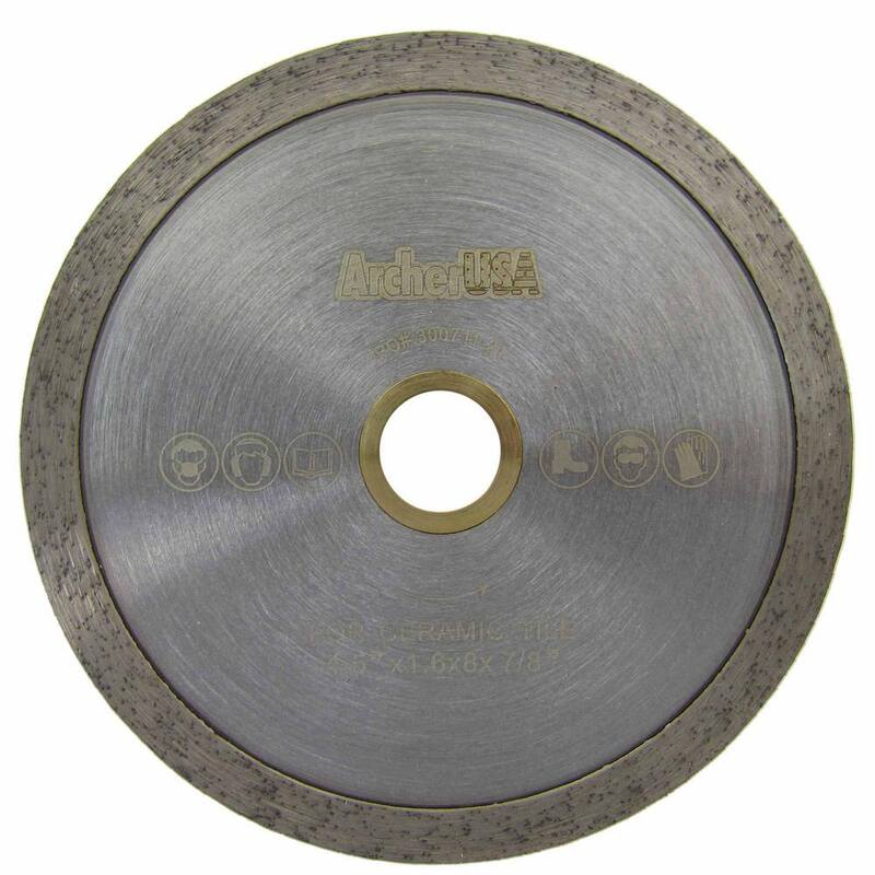 Archer USA 4.5 pulgadas Hoja Diamantada de Borde Continuo para Corte de Azulejos - HSCR045