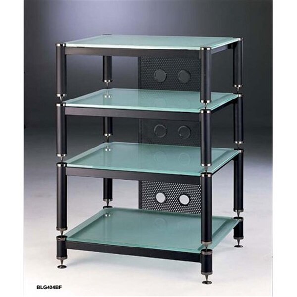 Vti Mfg 4 Black Capspike Black Polesfrosted Glass 13- 9- 7 In. Stand - BLG404BF-13