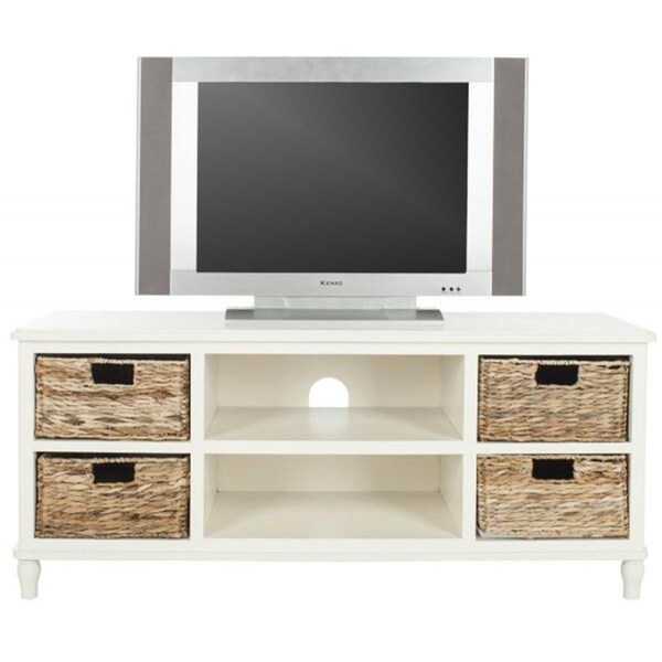 Safavieh 20.1 x 47.2 x 15.7 in. Rooney Entertainment Unit, Distressed & White - AMH5745B