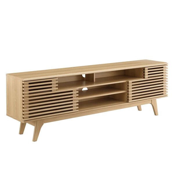 Modway Furniture 71 in. Render Media Console TV Stand, Oak - EEI-3433-OAK