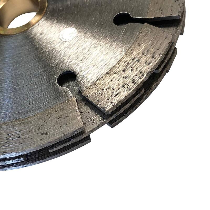 Herramientas de diamante de 4.5 pulgadas para mortero, 3/8 pulgadas de ancho de ojal, cuchillas duales tipo sándwich, eje no roscado de 7/8"-5/8" - TSD4537A7_THD