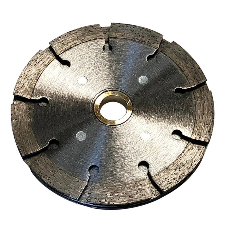 Herramientas de diamante de 4.5 pulgadas para mortero, 3/8 pulgadas de ancho de ojal, cuchillas duales tipo sándwich, eje no roscado de 7/8"-5/8" - TSD4537A7_THD