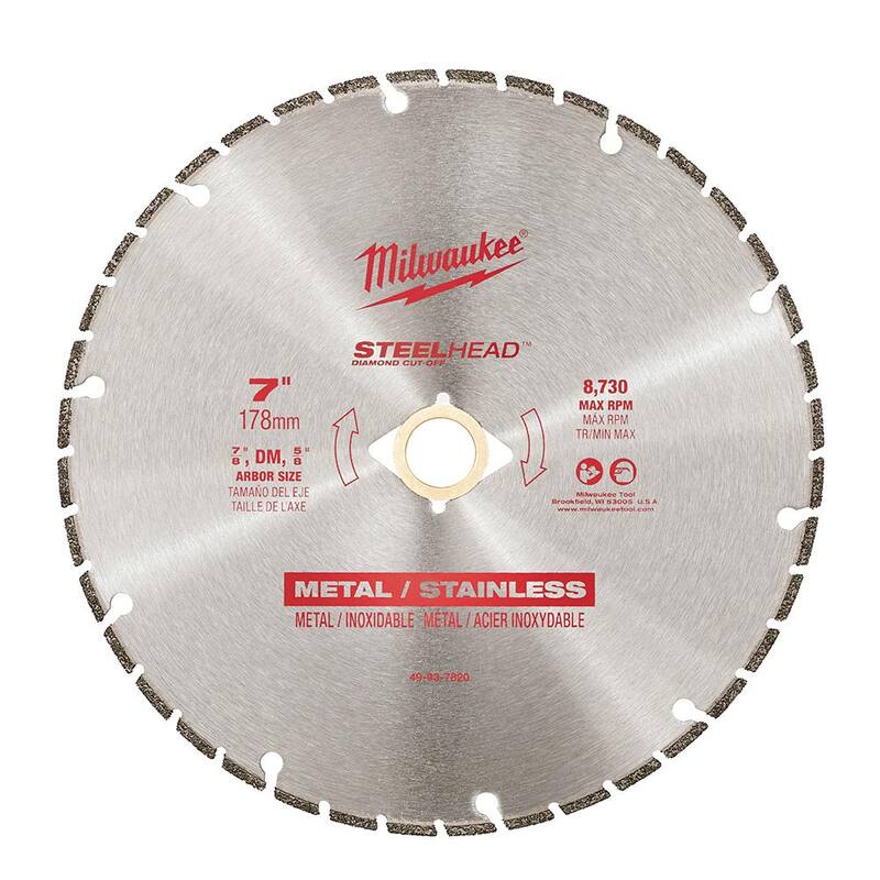 Milwaukee 7 pulgadas. Hoja de corte de diamante Steelhead - 49-93-7820