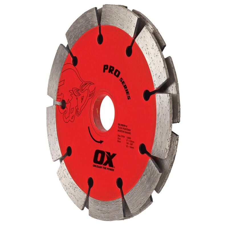 OX TOOLS - Disco de doble punta para juntas de sandwich Pro de 5 pulgadas, con rin, bi-metal y hoja de diamante - OX-PDTP-4.5
