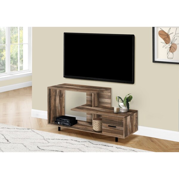Monarch Specialties Tv Stand, 48 Inch, Console, Storage Drawer, Living Room, Bedroom, Laminate, Brown - I 2611