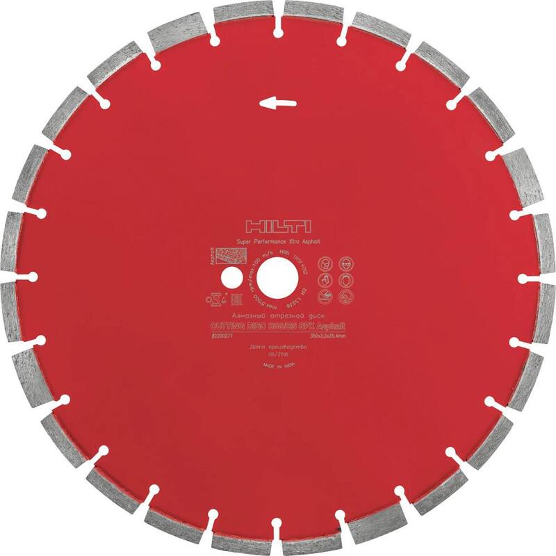 Hilti 14 pulgadas x 1 pulgada SPX Ultimate Disco de corte de asfalto de diamante de borde segmentado para sierra de gas - 2200277