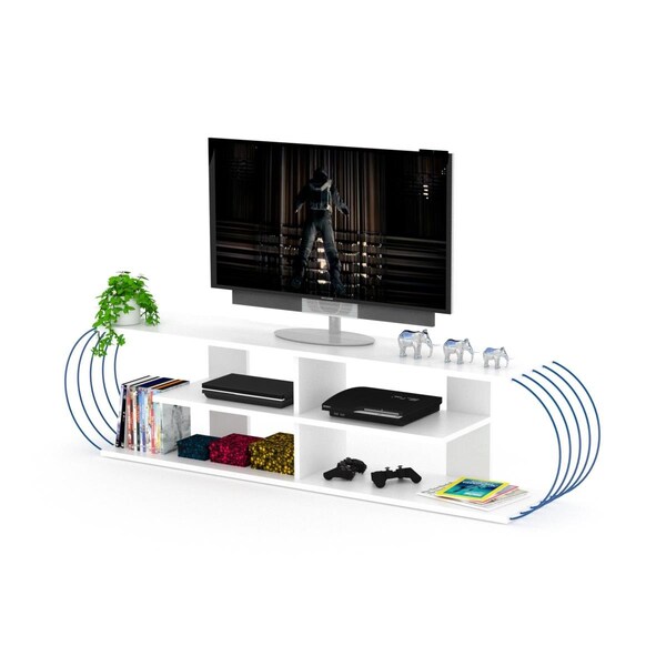 Homedora Case Tv Unit White & Blue - HD-CAS-TV-RF170306