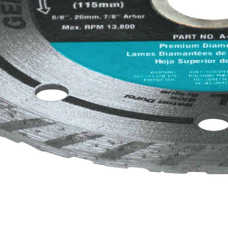 Disco de Diamante de Propósito General Turbo Rim de Makita de 4-1/2 pulgadas - A-94552