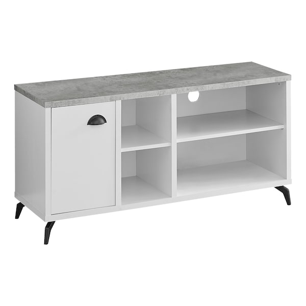 Monarch Specialties Tv Stand, 60 Inch, Console, Storage Cabinet, Living Room, Bedroom, Laminate, Grey - I 2831