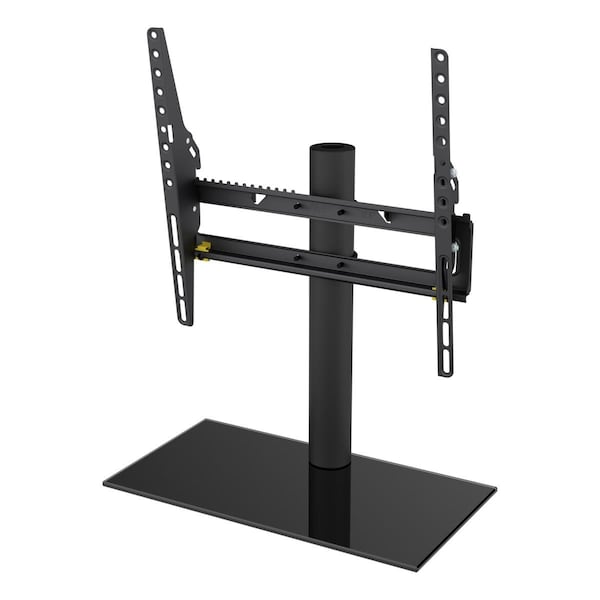 Seatsolutions Tilt & Turn Table Top TV Stand & Base - Black & Black Glass - SE2770189